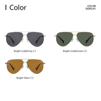 Lunettes de soleil de luxe personnalisées avec logo, style designer, monture classique en titane, rétro, vintage, mode, prix de gros en vrac