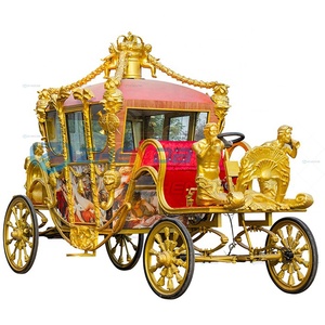 High Performance Customized Electric Royal Horse Carriage Sculpture European Horseless Carriage Carts for Festival on Sale - Product Image 1