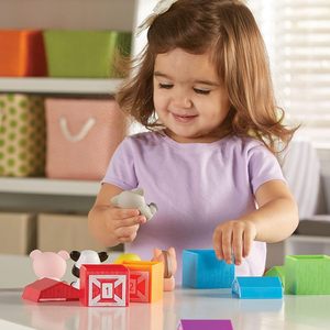 Granja de Aprendizaje <span class=keywords><strong>Peekaboo</strong></span> - 10 Marionetas de Animales de Granja para Dedos, Juguetes Montessori para Contar y Clasificar, Juguetes de Animales de Granja - Product Image 2
