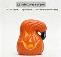 Lanterne citrouille LED de 5,5 pouces pour Halloween, décoration de vacances, ornement pour centre commercial et maison