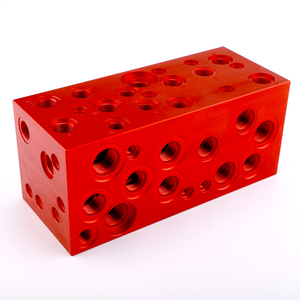 Bloc hydraulique d'équipement mobile 450 bar en aluminium couche dure collecteur hydraulique anodisé CNC bloc collecteur hydraulique de fraisage - Product Image 1