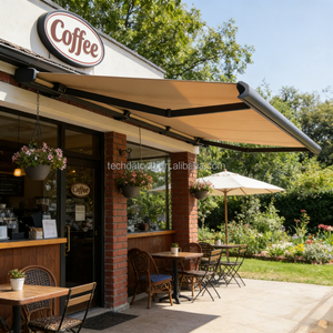 Tam Kasetli Motorlu Geri Çekilebilir Tente Uzaktan Kumandalı Su Geçirmez Alüminyum UV Korumalı Güneşlik Veranda Teras Bahçe için - Product Image 6