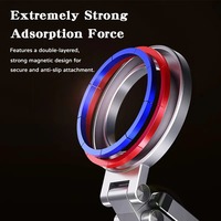 Support de voyage multifonctionnel 3-en-1 pliable, trépied magnétique rotatif à 360°, support de bureau universel portable, support de selfie à main