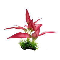 Fournitures transfrontalières DIY : Fleurs en tissu de soie simulée, plantes aquatiques, aménagement paysager d'aquarium, arrangements floraux, rocailles de corail