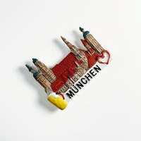 Souvenirs touristiques de Munich, Allemagne, aimants de réfrigérateur magnétiques tridimensionnels, fabricant de décorations pour la maison, vente en gros en stock