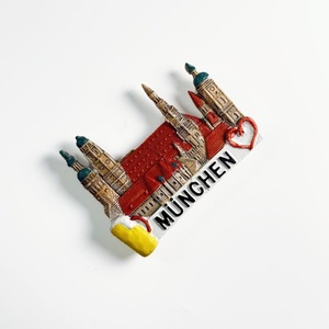 Recuerdos turísticos de Múnich, Alemania, imanes magnéticos tridimensionales para refrigerador, fabricante de decoraciones para el hogar, venta al por mayor en stock - Product Image 2