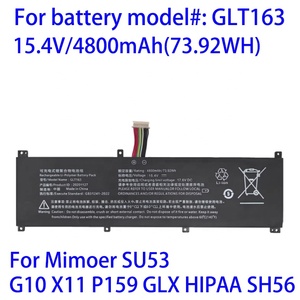 Batería de Repuesto para Portátil GLT163 para Mimoer SU53 G10 X11 P159 GLX HIPAA SH56 15.4V 73.92WH - Product Image 2