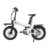 Vélo électrique pliable en alliage d'aluminium de 20 pouces, 250W, 7 vitesses, batterie au lithium, porte-bagages arrière, pour trajets urbains, directement de l'usine