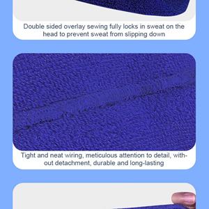 Meilleures Ventes Bandeaux de Sport Personnalisés en Tissu Éponge Doux, Bandeaux Anti-Transpiration pour la Course et la Gym - Product Image 5