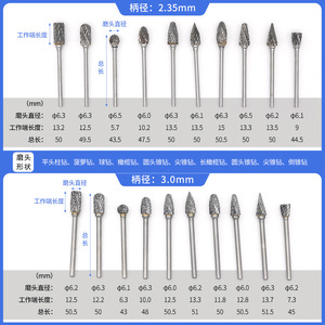 Carbide Rotary <b>File</b> Set Tungsten Carbide Grinding Head For Metal Low Speed Grinder Accessories 80mm Blue Packaging <b>Box</b> - Product Image 4