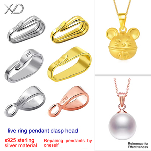 XD X167 S925 argent sterling <span class=keywords><strong>melon</strong></span> tête de bouton en forme de graine accessoires de connecteur encliquetable d'activité tête de pendentif suspendue - Product Image 5