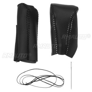 For Honda/Civic 8 2006 2007 2008 2009 2010 Leather <b>Gear</b> Shift Collars Handbrake Cover Case Car Accessories - Product Image 3