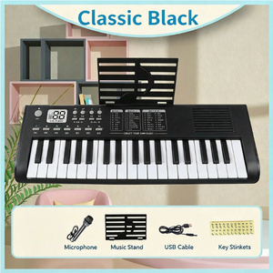 Jouet de piano éducatif pour enfants, clavier de piano électronique portable en plastique à 37 touches pour enfants, 10 chansons de démonstration - Product Image 2
