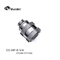 Valve d'extension filetée Bykski CC-X-V4 mâle-femelle pour refroidissement liquide d'ordinateur, avec fonction marche/arrêt et vidange