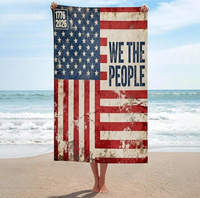 Serviette de plage en microfibre ultra-fine de haute qualité, personnalisée, pour le 250e anniversaire de l'Amérique, idéale pour l'intérieur et l'extérieur, les voyages à la plage