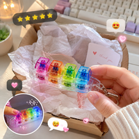 Customizable Anime Acrylic UV Printed Square Design Light Keychain Keycap Switch Fidget Clicker Lightweight Stress Relief Toy
