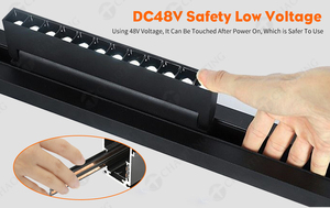 Prix usine DC48v Grille Réglable Tête Mobile Encastré Linéaire Magnétique Piste Lumière Système D'éclairage Tracklights <span class=keywords><strong>Rail</strong></span> <span class=keywords><strong>Pour</strong></span> La Maison - Product Image 5