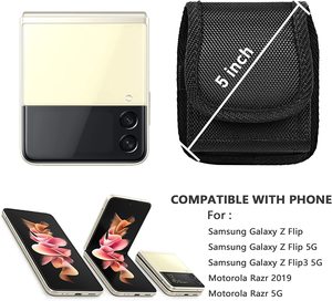 Étui de protection pour télé<span class=keywords><strong>phone</strong></span> portable en nylon avec clip de ceinture pour Galaxy Z Flip7 FE 7 6 5 4 3 - Product Image 3