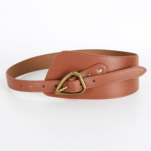 <span class=keywords><strong>Ceinture</strong></span> <span class=keywords><strong>large</strong></span> <span class=keywords><strong>pour</strong></span> <span class=keywords><strong>femme</strong></span> avec boucle triangulaire en cuir PU, boucle en alliage décorative <span class=keywords><strong>pour</strong></span> blazers, robes, manteaux - Product Image 2