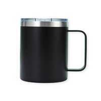 Layanan OEM Ember Travel Mug Lapisan Bubuk Stainless Steel Tumbler Mug Kopi Perjalanan dengan Tutup