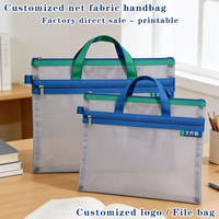 Sac de rangement transparent en maille personnalisé de marque Boying, vente directe d'usine, avec poignée et fermeture éclair, grande capacité