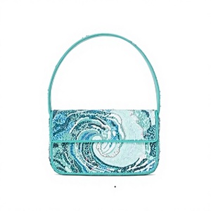 Bolso de Mano de Cuero PU Impermeable de Lujo Étnico con Bordado y Correa Individual para Mujer - Elegante para Uso Diario y Nocturno - Product Image 1