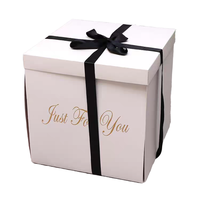 Boîte cadeau personnalisée grande taille pour surprise avec couvercle, idéale pour baby shower, anniversaire, Noël, Saint-Valentin, fiançailles