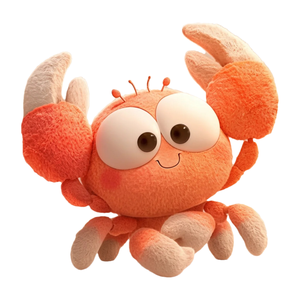 Cpc Ce Chứng Nhận OEM ODM Thiết Kế Tùy Chỉnh Thú Nhồi Bông Động Vật Biển Đồ Chơi Đôi Mắt Lớn Sang Trọng Cua Đồ Chơi Mềm Cho Quà Tặng - Product Image 1