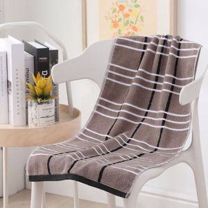 Serviette de bain extra-longue 40*90 pour adultes, extra-large, épaisse, pour le sport et le fitness, absorbant la transpiration, rayée jacquard - Product Image 2