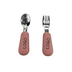 Juego de Cuchara y Tenedor de Acero Inoxidable Personalizado al por Mayor, Libre de BPA, Apto para Lavavajillas, Utensilios de Comida para Bebés y Niños Pequeños - Product Image 3
