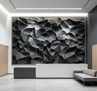 Papier peint mural effet 3D, roche abstraite fissurée, pour zone de réception, bureau et salle d'exposition