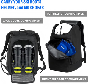 Sac à dos pour <span class=keywords><strong>chaussures</strong></span> de <span class=keywords><strong>ski</strong></span> AUMTISC SL-1886 avec compartiment pour casque et sangles pour <span class=keywords><strong>chaussures</strong></span> de <span class=keywords><strong>ski</strong></span>, patins à glace et snowboard - Product Image 6