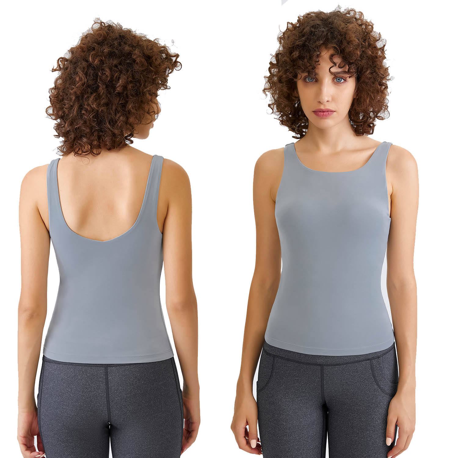 Breathable Women's Workout Tank Top, Lightweight & Quick Dry, Removable Pads for Sports & Yoga