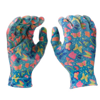Gants de travail antidérapants en polyester tricoté 13 jauges avec paume enduite de nitrile lisse, certifiés CE, personnalisables avec logo, pour femmes, pour le jardinage et la fleuriculture