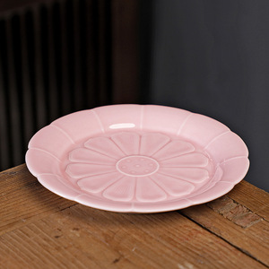 Assiette en céramique en forme de fleur, design lotus silencieux, faite à la main, style zen asiatique, pour la cérémonie du thé et le service de desserts - Product Image 2