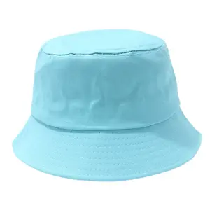 Yeni yaz toptan özel balıkçı şapka küçük sipariş düz geniş ağız tasarımcı kova şapka dize ile kadınlar için