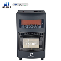 Chauffage à gaz infrarouge électrique Portable Animation de flamme allumage piézo-électrique vanne en cuivre revêtement en fer écran de chauffage à gaz usage domestique
