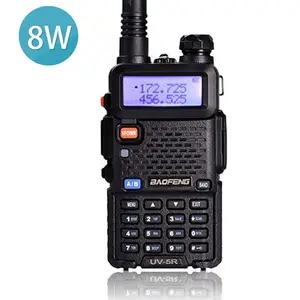 Vente chaude 8W double bande Vhf Uhf mains Baofeng uv-5r licence talkie-walkie gratuit meilleure portée 5-8km