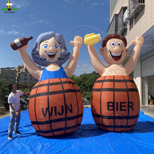 AIRFUN al aire libre Países Bajos títere hombre de pie en barril de <span class=keywords><strong>vino</strong></span> publicidad decoración inflable muñeca con números desmontables - Product Image 1