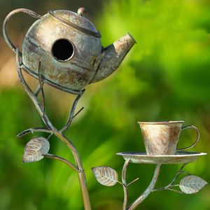 Casa para Pájaros de Metal con Recubrimiento en Polvo, Resistente a la Oxidación, Decorativa para Exteriores, en Venta - Product Image 2