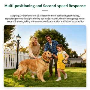 طوق ذكي جديد للحيوانات الأليفة من USMILEPET مع جهاز تتبع <span class=keywords><strong>GPS</strong></span> ومراقبة معدل ضربات القلب والأكسجين في الدم وضغط الدم للكلاب والقطط - Product Image 2