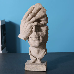 Pièces <span class=keywords><strong>d</strong></span>'art en résine style rétro nordique « Le silence est <span class=keywords><strong>d</strong></span>'or » pour <span class=keywords><strong>la</strong></span> maison, le salon, le meuble à <span class=keywords><strong>vin</strong></span> et les accessoires de photographie - Product Image 4