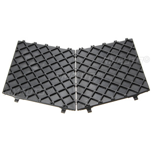 A Pair Black E60 E61 Car Front Bumper Lower <b>Mesh</b> <b>Grill</b> Plate Trim Cover <b>for</b> BMW E60 E61 M 51117897186 51117897184 Bumper Cover - Product Image 2
