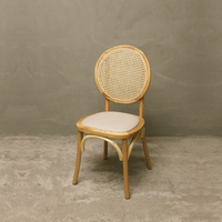 Chaise de mariage en bois à dossier en rotin Offre Spéciale chaise de salle à manger en bois massif avec siège Detahabe