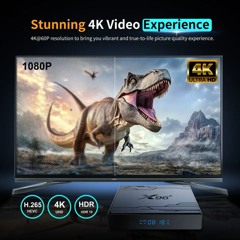 X96 NEX Android 14.0 TV Box Amlogic S905Y5 Smart TV Box Support2.4G&5G ...