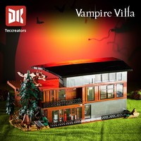 Produit phare : Ensemble de construction de villa lumineuse en plastique ABS OEM - Modèle de vue de rue illuminé avec blocs LED, cadeau pour enfants et collectionneurs