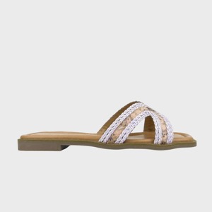 <span class=keywords><strong>Ciabatte</strong></span> estive da donna <span class=keywords><strong>con</strong></span> cinturino incrociato, intrecciate/<span class=keywords><strong>con</strong></span> <span class=keywords><strong>pietre</strong></span>/<span class=keywords><strong>con</strong></span> borchie, a punta aperta, traspiranti, per la spiaggia, all'ingrosso - Product Image 6