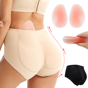 Panties transpirables con almohadillas para realce de glúteos brasileños, control medio, uso diario, nailon y elastano - Product Image 1