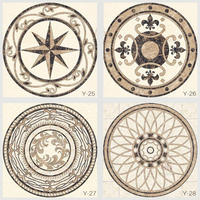 Design de sol médaillon jet d'eau en marbre pour hall d'hôtel de luxe Beaux carreaux de marbre motif jet d'eau pour carreaux de mur et de sol