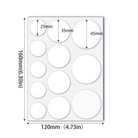 Points adhésifs circulaires en acrylique prédécoupés sur mesure, sans résidu, transparents, à forte adhérence, en mousse double face pour le masquage